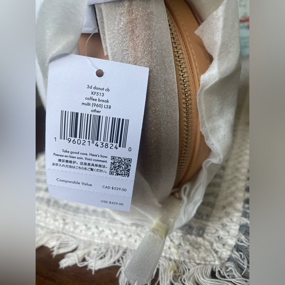 Kate Spade Coffee Break SET Donut Doughnut Crossbody, Cardholder & Necklace, NWT - Picture 6 of 16